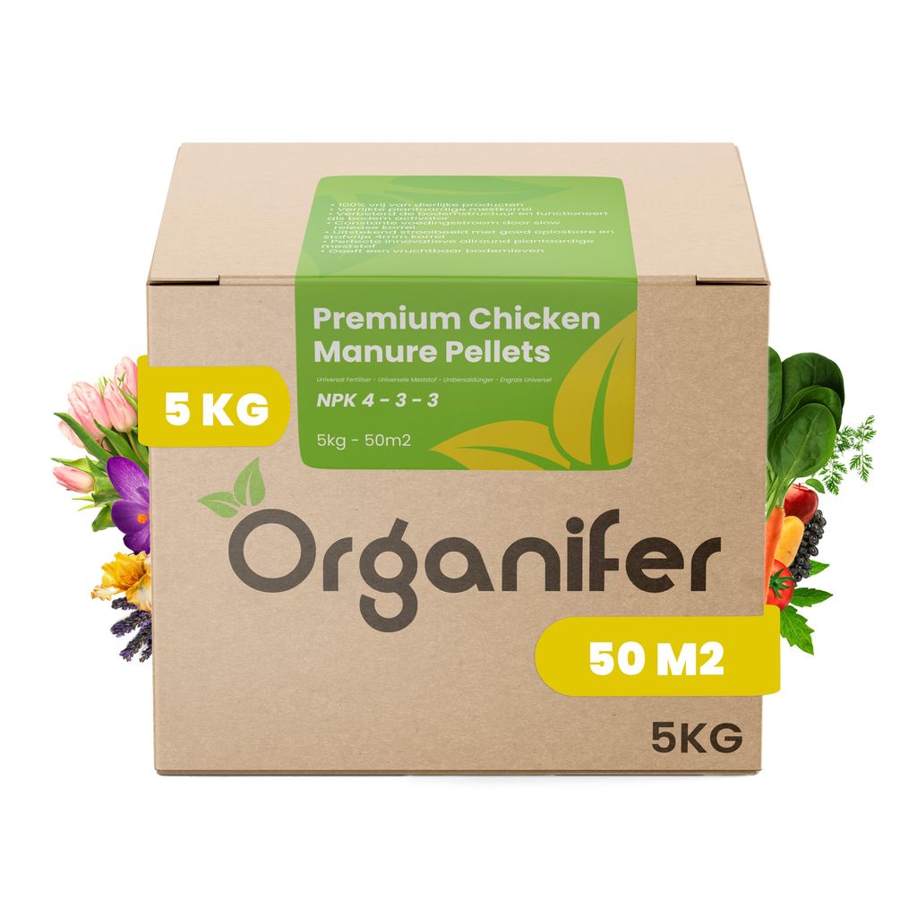 Hühnermist Pellets (5 kg für 50 m2) - Organifer Produktbild 