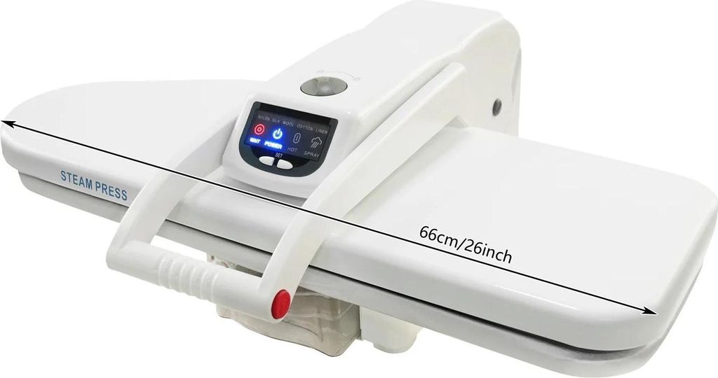 Digitale Dampfbügelpresse - Bügelpresse für Kleidung - Mehrere Stoffprogramme - Dampfstoß-Funktion - 1 l Wassertank - Intelligente Steuerung - ...