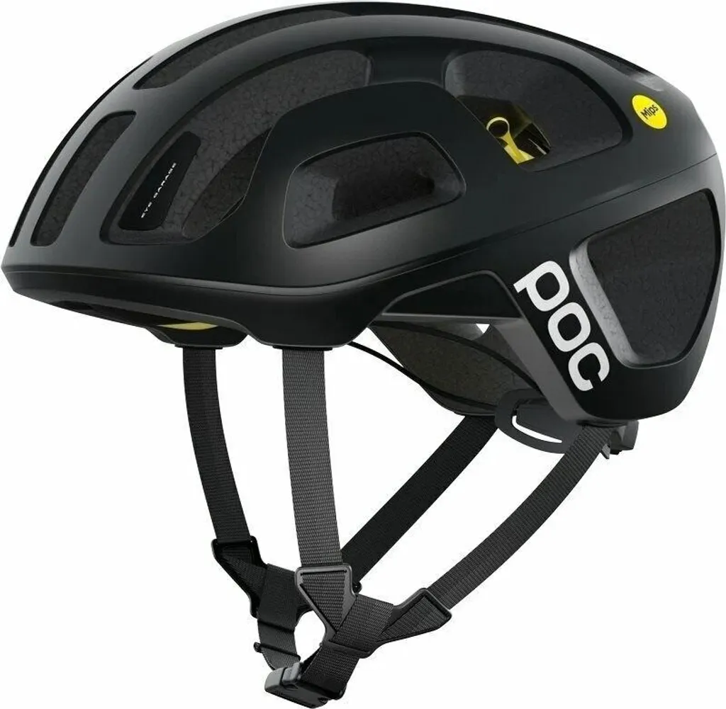 Casque de Vélo Route POC Octal MIPS Noir Mat avec Ventilation Optimale