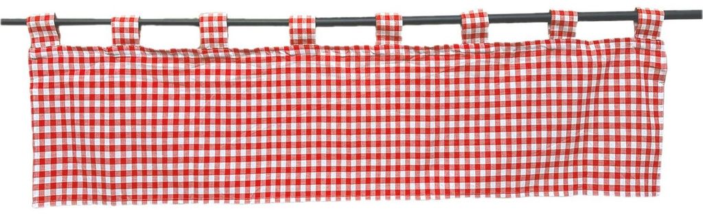 Bistrogardine mit Schlaufen Landhaus Bauernkaro Produktbild 