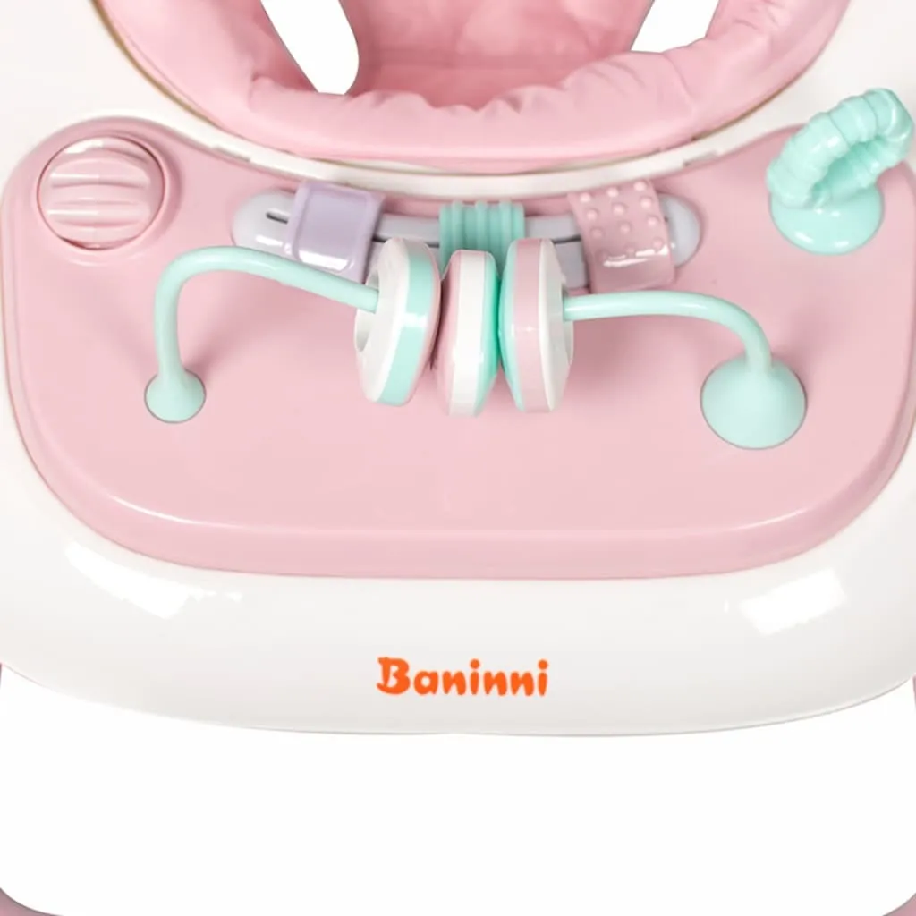 Aider Bébé à Marcher : Trotteur Baninni Pio Rose Stable et Confort - 6
