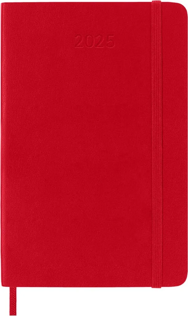 Agenda 2025 Moleskine Weekly Planner Scarlet Red Soft Cover PF4450