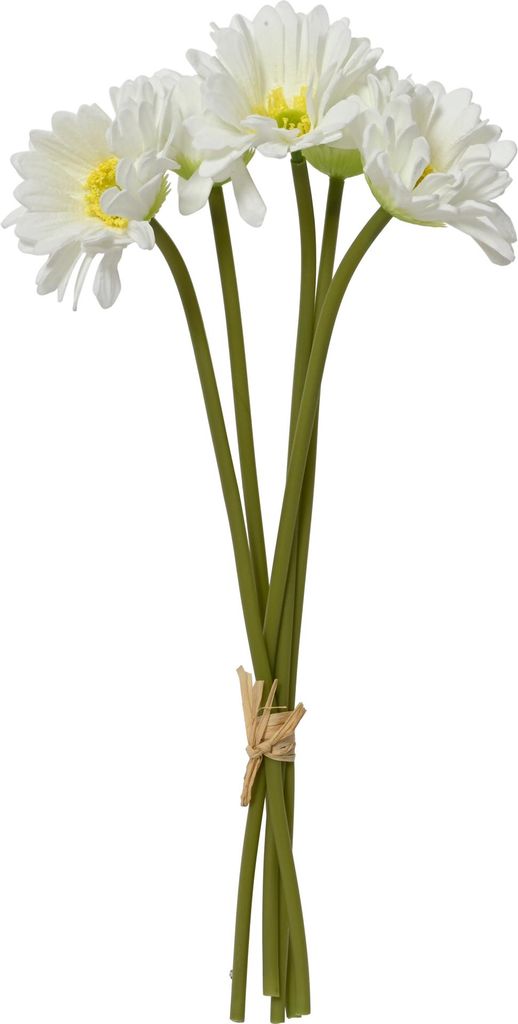 Künstlicher Blumenstrauß Gerbera 35x16cm Kunststoff Weiß