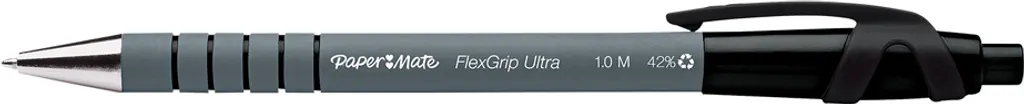 Stylo bille noir anti-fatigue Paper Mate FlexGrip Ultra Stick x12