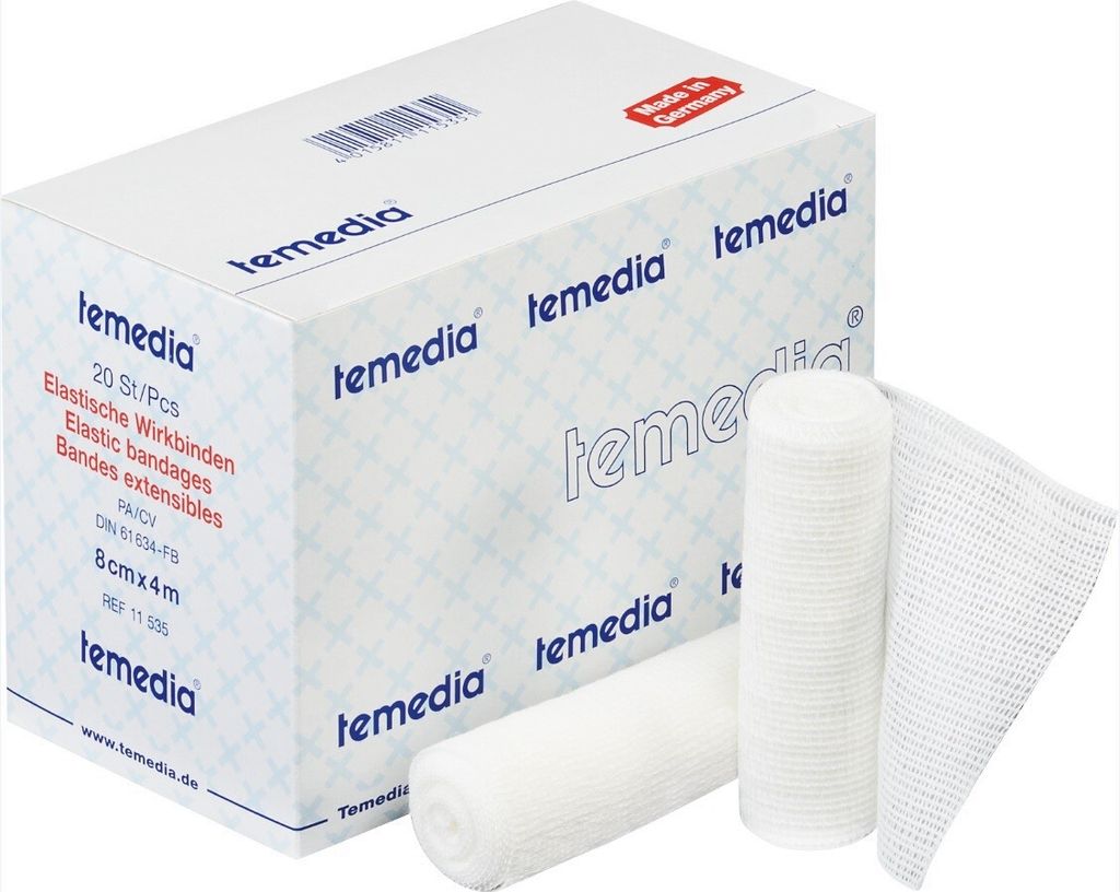 Temedia Wirkbinde, 6 cm x 4 m, Klinikpackung à 20 | Packung (20 Stück)