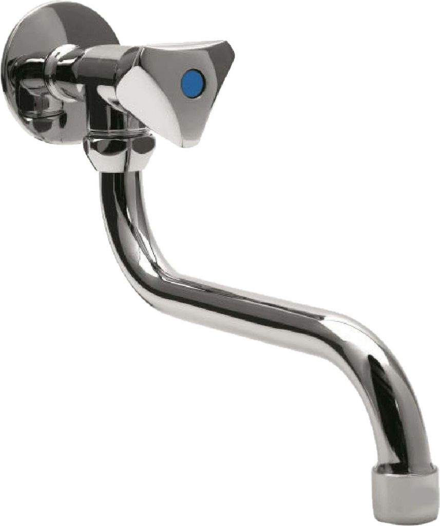 tecuro Wand- Schwenkventil - Auslaufventil mit Schwenkauslauf 200 mm für Küche/Keller