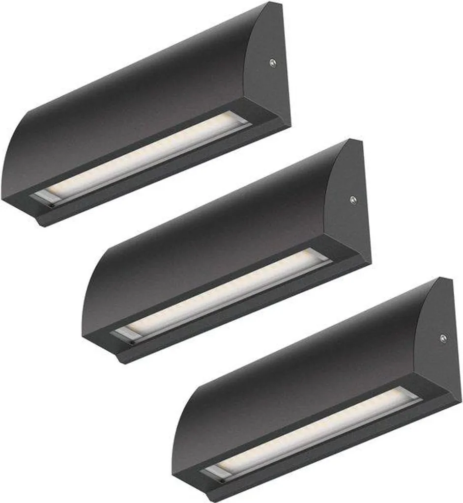 Éclairage Détecteur de Mouvement Mural et Plafond LED Noir Orientable