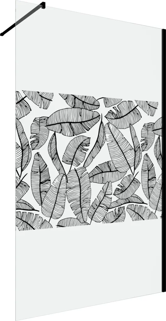 Paroi de douche Jungle 120x195 verre 5mm avec bras de fixation réglable