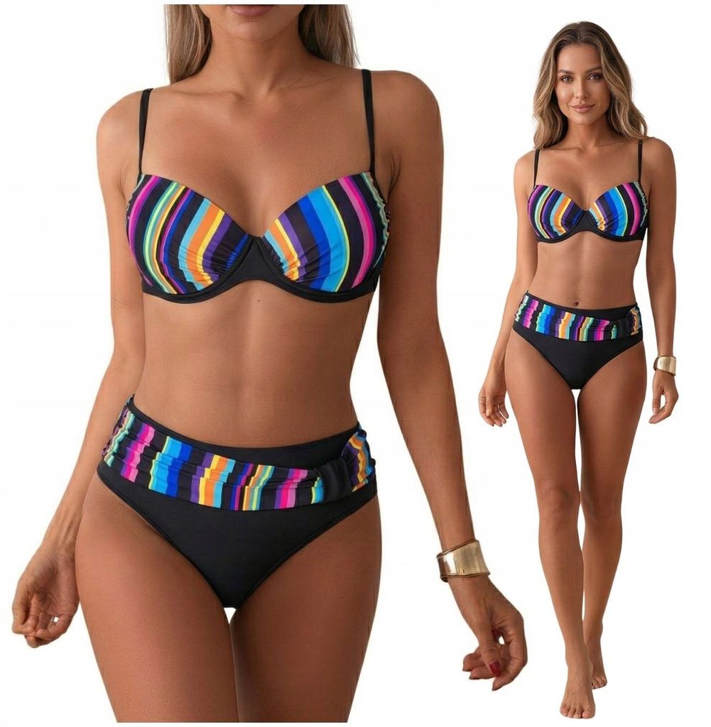 Bikini donna XL 42 - Coppa D - Slip vita alta - Taglio Immagine del prodotto 