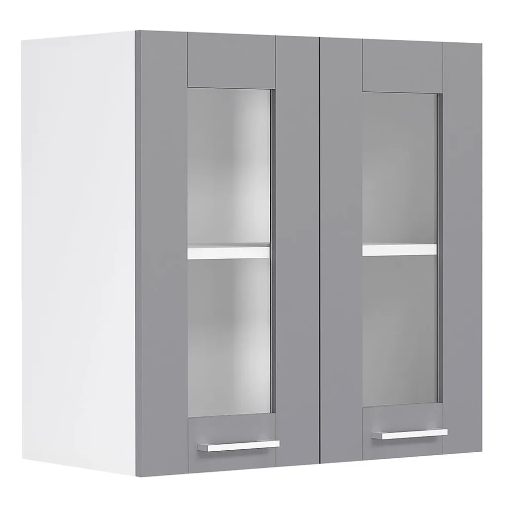 Pensile Cucina Colura 80x60x31 cm | Mobile Bianco e Antracite VCM