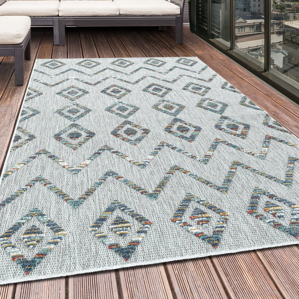 Tapis multicolore Bahama Wavy à textures mixtes 200x290cm résistant - 7