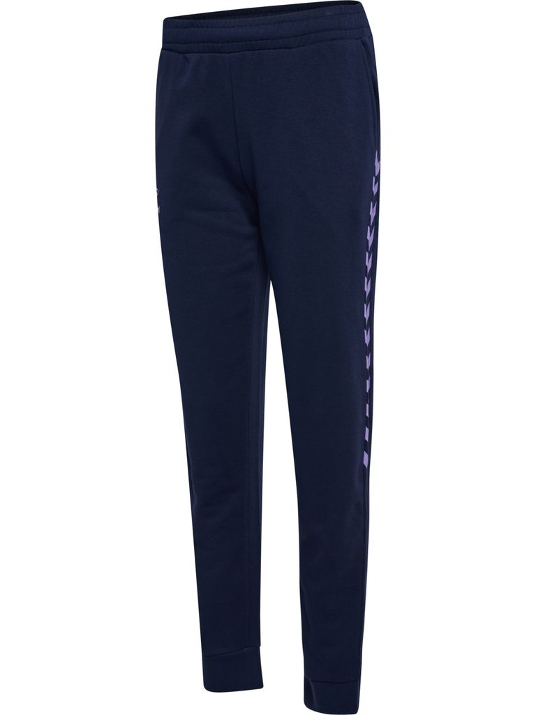 hummel hmlSTALTIC Baumwolle PANTS WOMAN - MARINE/PAISLEY PURPLE - M