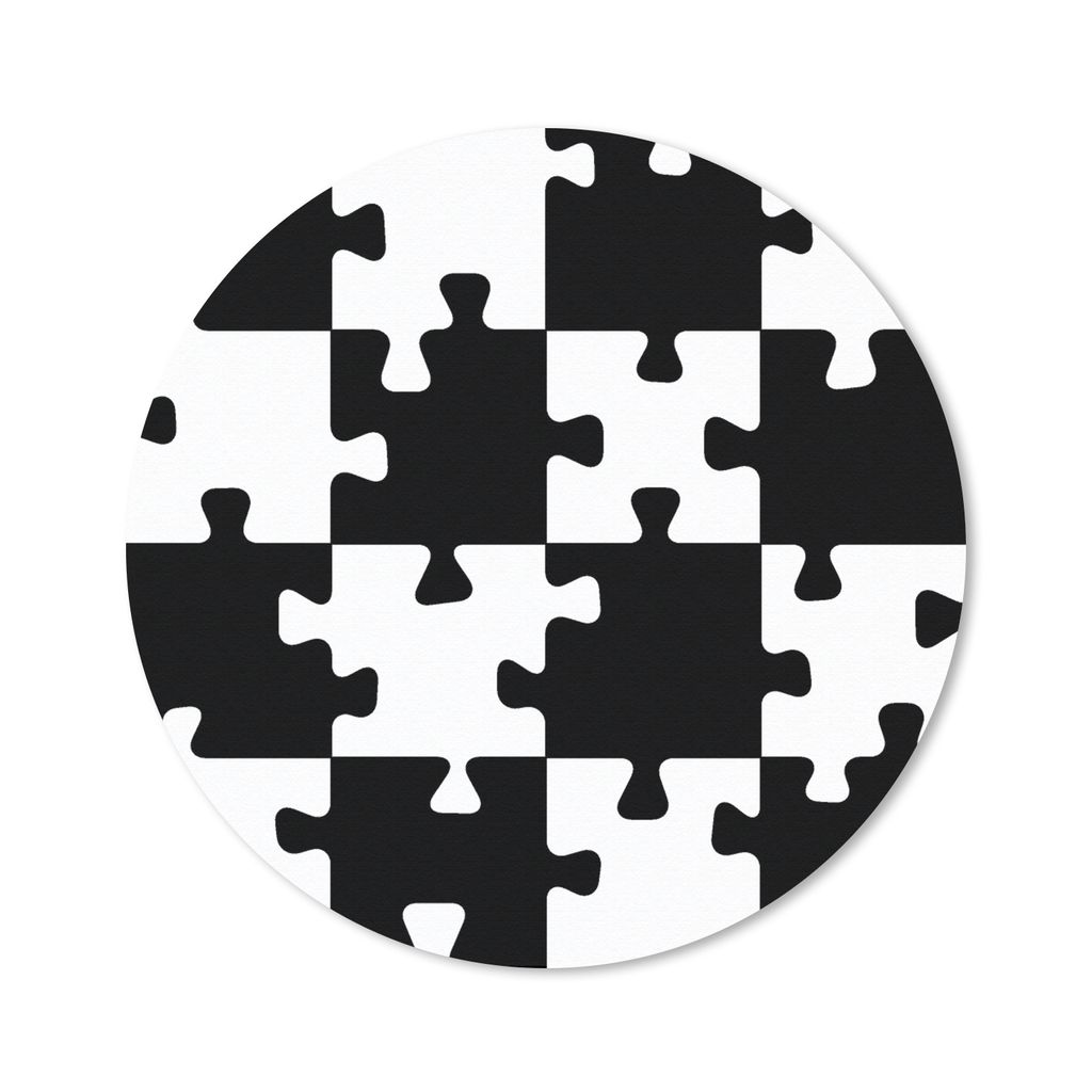MuchoWow Mauspad Mousepad Puzzle - Schach - Muster 20x20 cm - Mousepads - Maus Mat - Pad - Mausunterlage - Schreibtischmatte