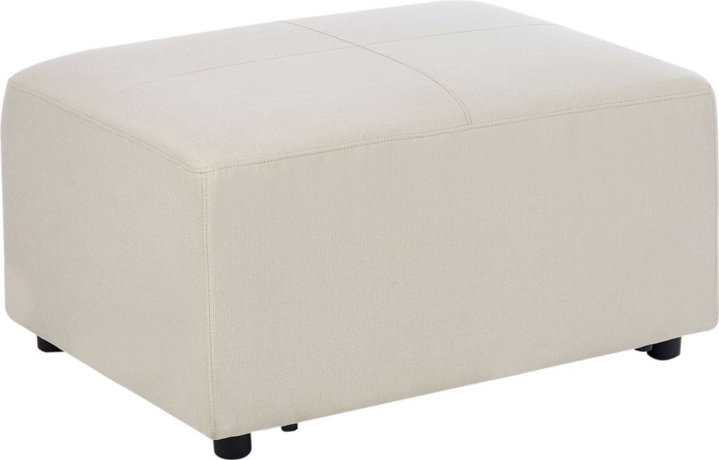 BELIANI Ottomane Hellbeige aus Stoff Rechteckig Modern Wohnzimmermöbel Hocker für Sofa Modulteil