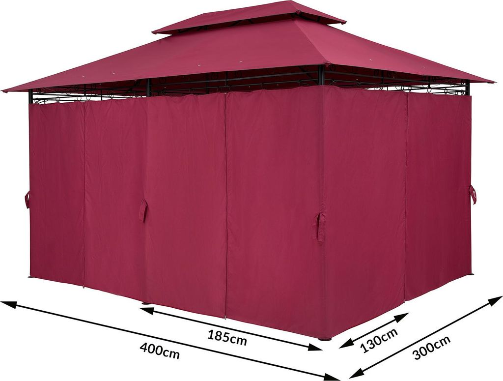 CASARIA® Pavillon de jardin 3x4m Topas métal hydrofuge Image du produit 