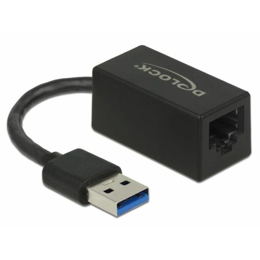 DELOCK USB Typ-A Adapter zu Gigabit LAN kompakt schwarz