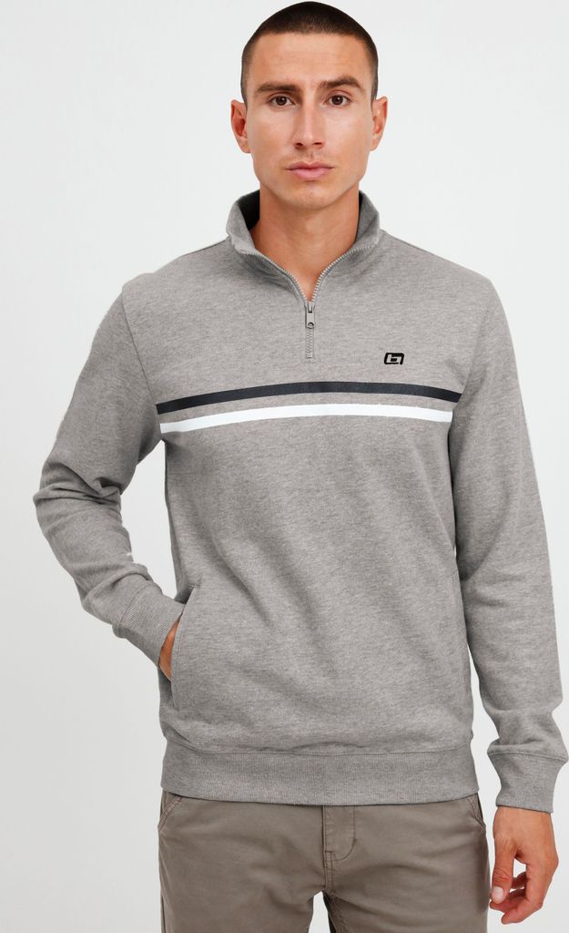 BLEND BHJannes Troyer Herren Sweatshirt Pullover Sweater mit Stehkragen aus 100% Baumwolle