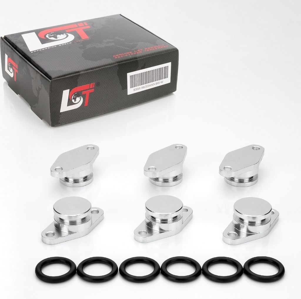 Drallklappe Set 6x 22mm Alu Swirl Flaps mit O-Ring Ansaugbrücke für Opel für BMW