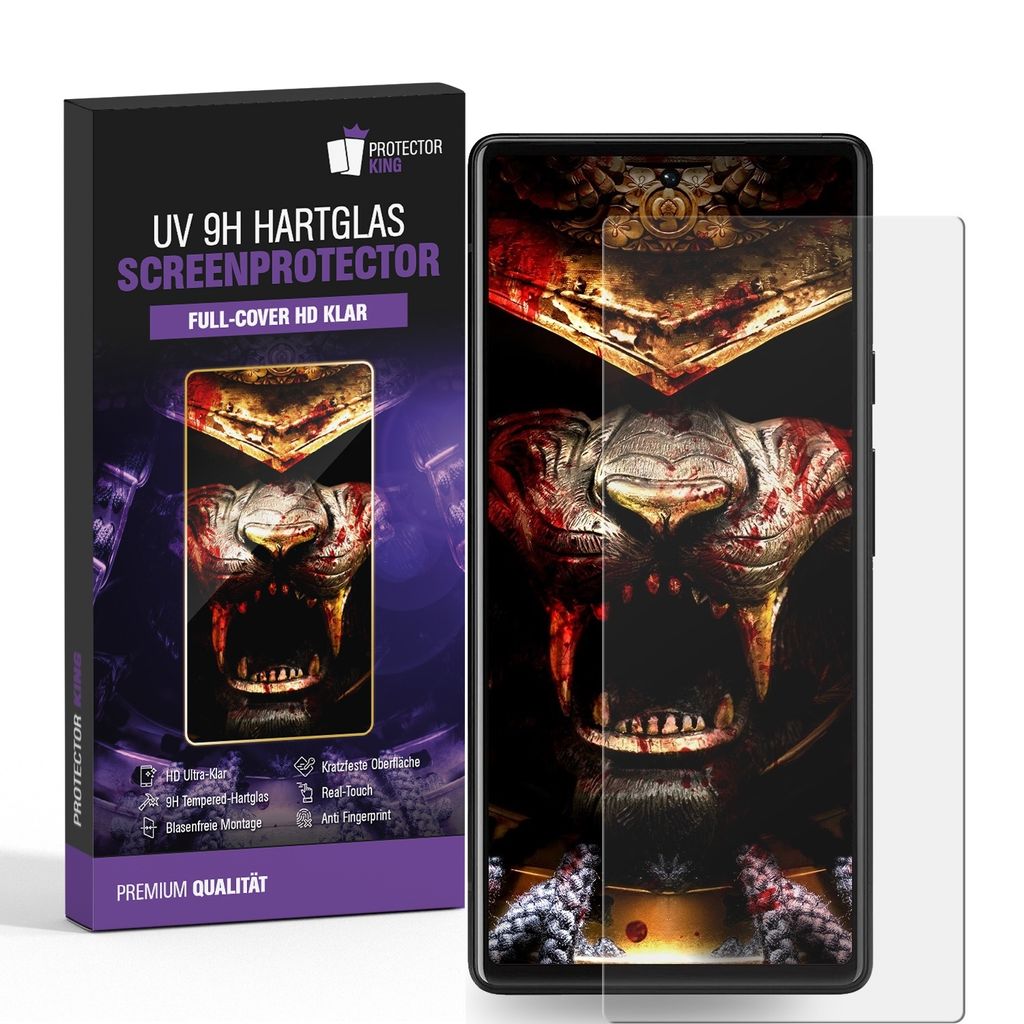 5x UV-Liquid 9H Panzerhartglas für Google Pixel 7 Pro 3D KLAR Schutzglas Displayschutz Panzerfolie Schutzfolie echtes Tempered Panzerglas Screen-P...