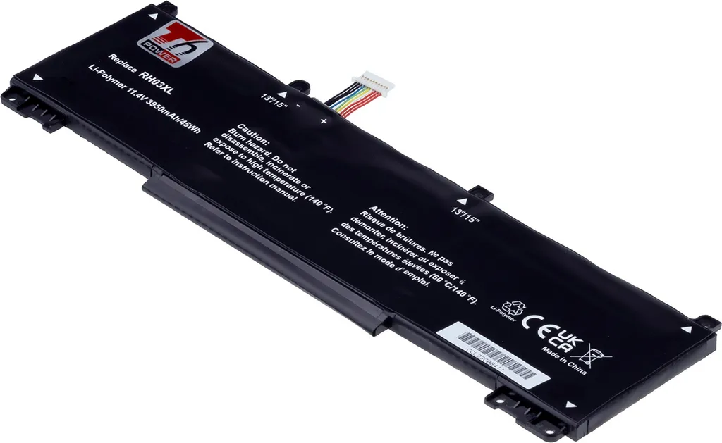 Batteria T6 Power per Hewlett Packard ProBook 440 G8, Li-Poly, 11,4 V, 3950 mAh (45 Wh), nero