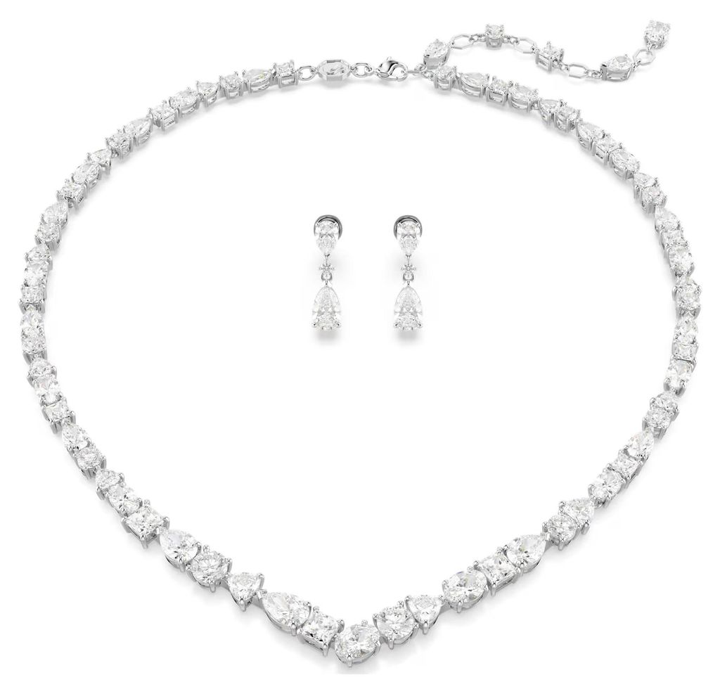 Swarovski Uni Mesmera Set Mixed Cuts Weiss Rhodium 5674306 Produktbild 