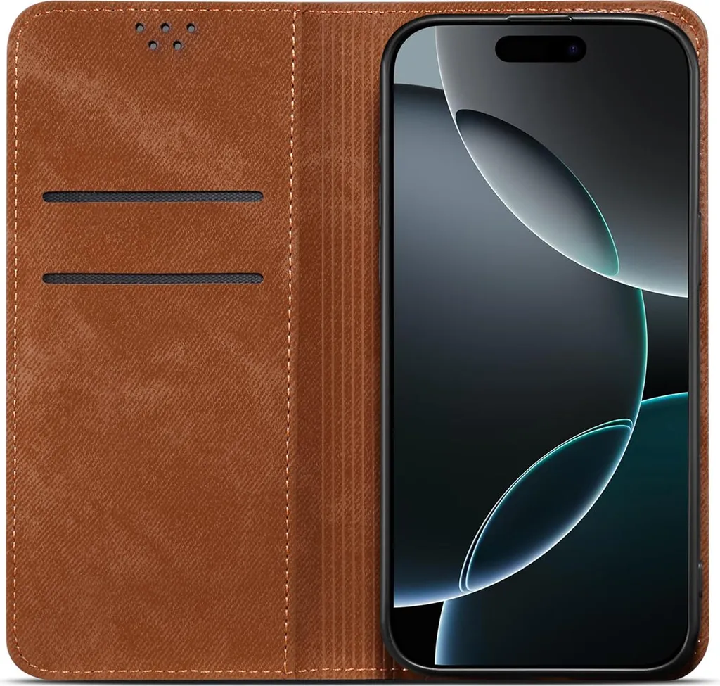 GOKEN Cover per Huawei Honor X7a, Custodia Flip TPU/PU Portafoglio Pelle con Stand/Carte Slot, Chiusura Magnetica 3D Rosa Telefono Case Custodie, Marrone