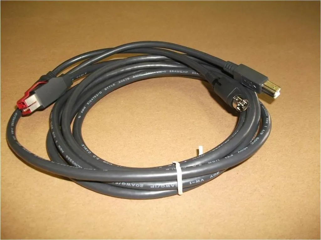 Cordon Alimentation Epson PoweredUSB 3m Noir pour Imprimante de Caisse