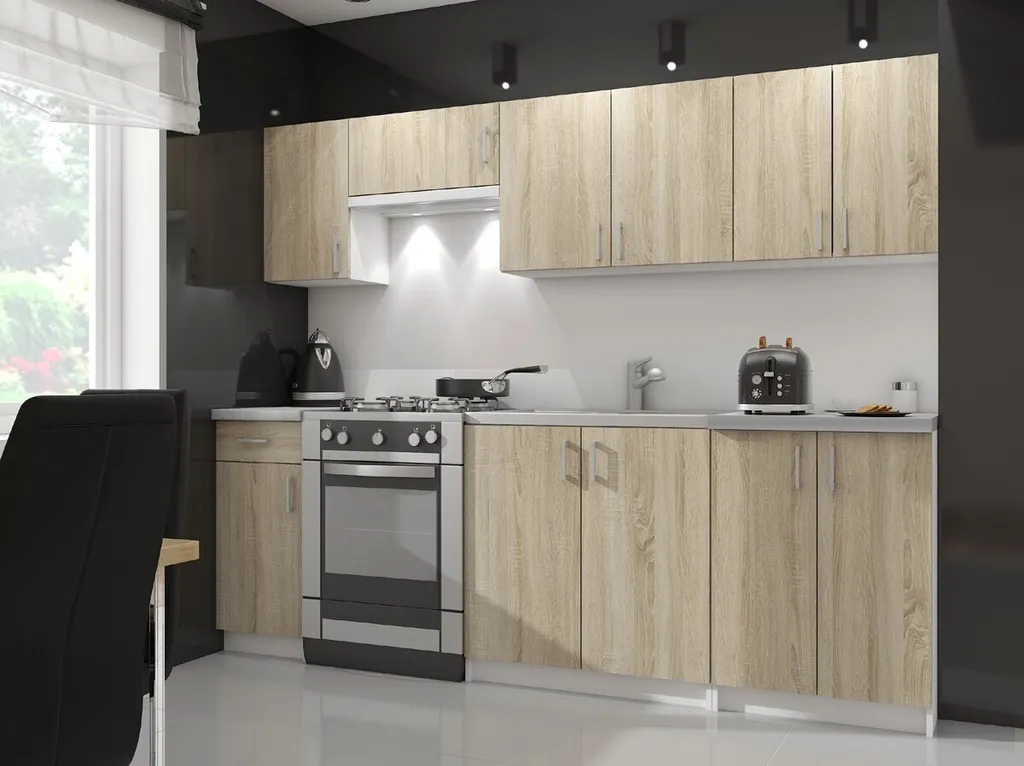 Ranger votre Cuisine facilement avec l'Armoire LIMA S60 Blanc et Chêne