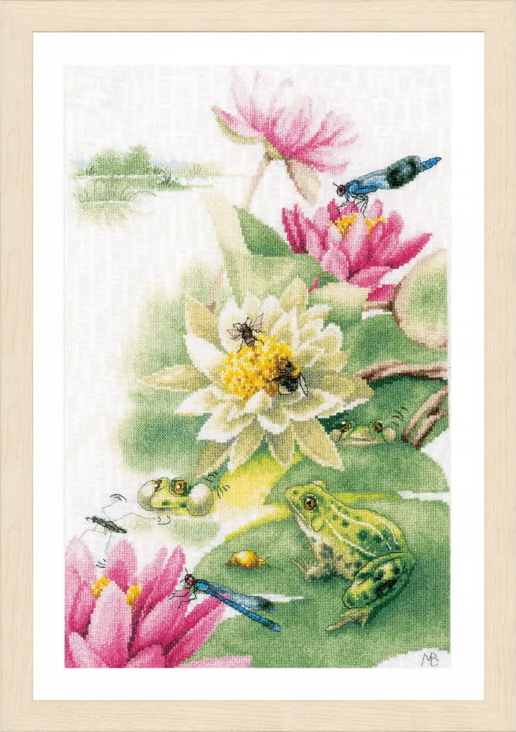 Broderie point de croix compté Concert de grenouilles Marjolein Bastin kit