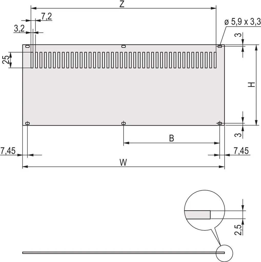 Panneau Arrière 30849023 pour Fixation de Modules et Aération de Baie