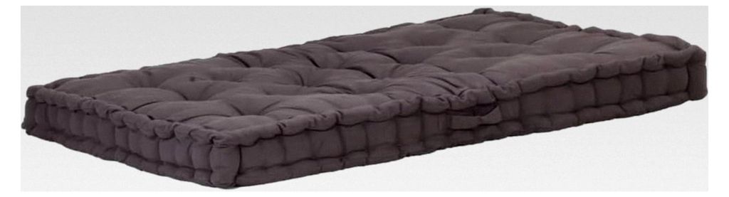 Palettenkissen Baumwolle 120x80x10 cm Anthrazit für Terrasse, Garten, Balkon