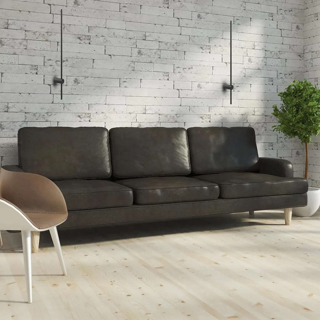 Applique murale noire LED 60cm pour éclairer les espaces sombres design