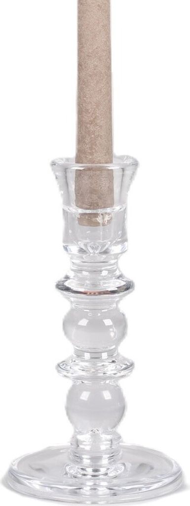 Rasteli Kerzenständer-Kerzenleuchter für Tischkerze Glas D 10,8 cm H 20,2 cm