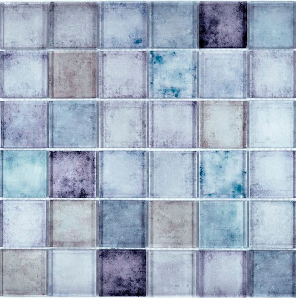 Glasmosaik Blau Violett mix changierend Mosaikfliese Wand Fliesenspiegel Küche Bad MOS88-0411_f