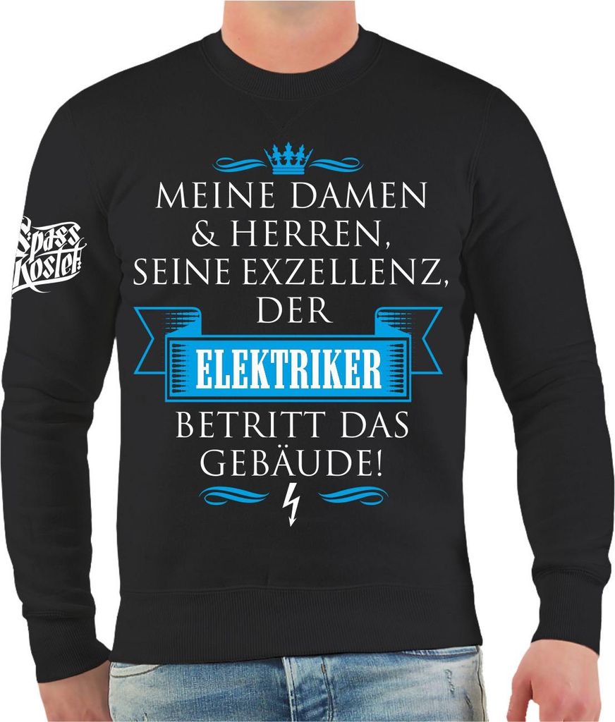 Herren Sweatshirt Seine Exzellenz DER ELEKTRIKER