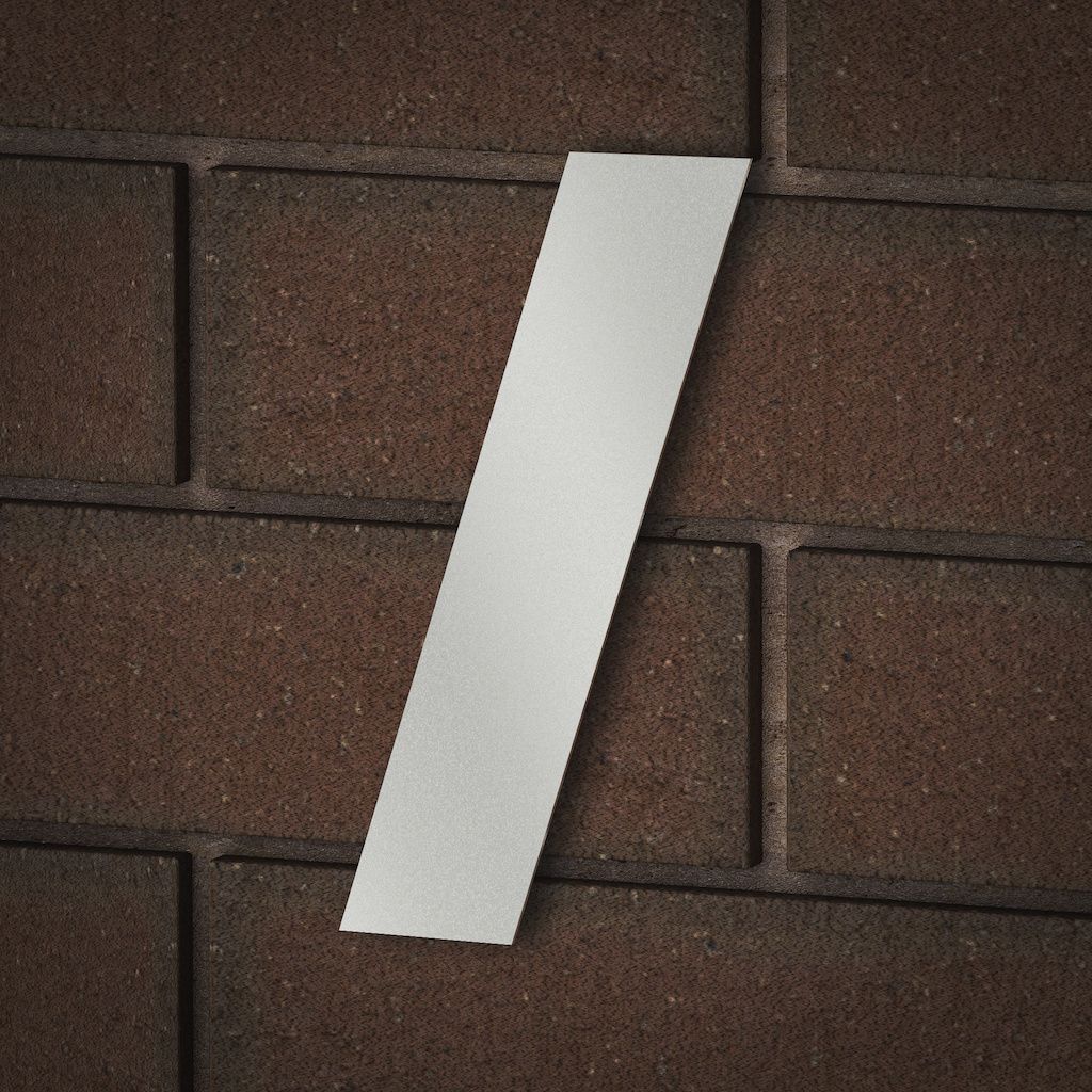 Hausnummer Zahlen Ziffern Türnummer Hausnr Hausnummern Edelstahl KÖNIGSPROD, Abstandshalter + Klebepads (3), /