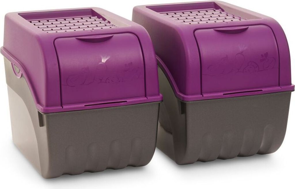 Novaliv Gemüseboxen Kartoffelboxen Vorratsbehälter 3,5l bis 9l (Lila, 2X 9l)