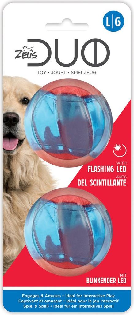 Zeus LED Hundespielzeug Duo-Bälle groß
