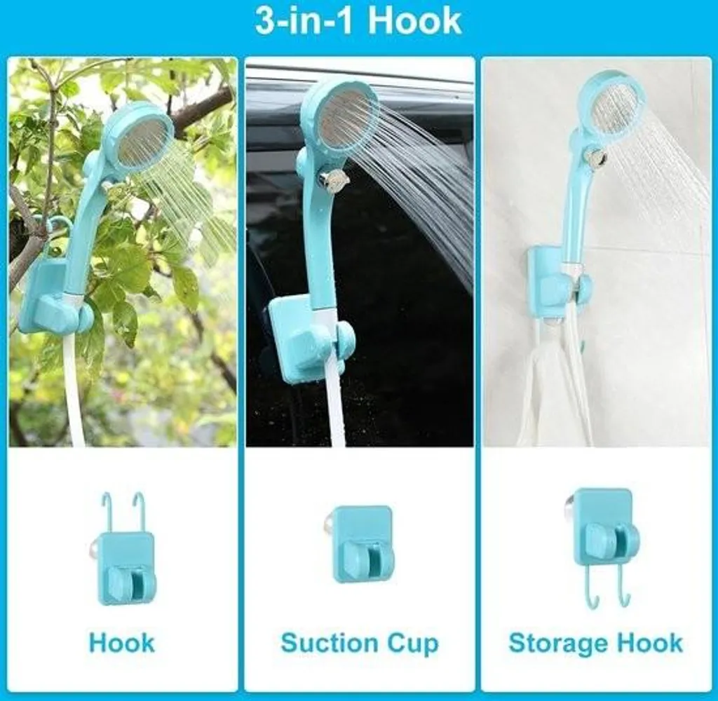 Douche mobile d'extérieur rechargeable USB pour camping et randonnée - 10