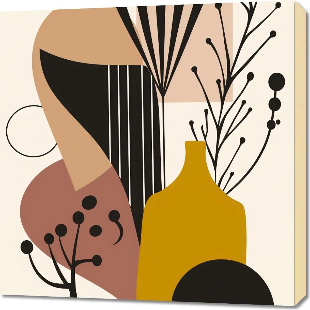 Offerta Quadro 70x70 Collage Motivi | Telaio in Legno Pronto da Appendere
