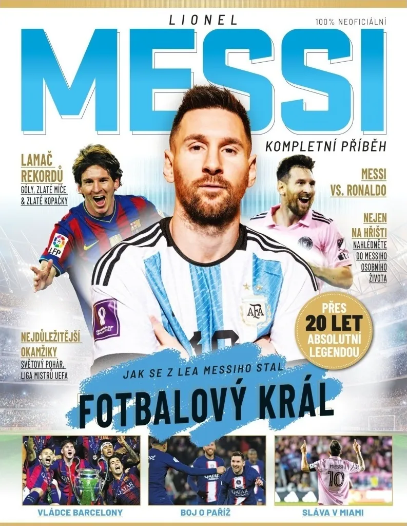Portrait Lionel Messi Mark White - Impression Fine Art Papier Premium