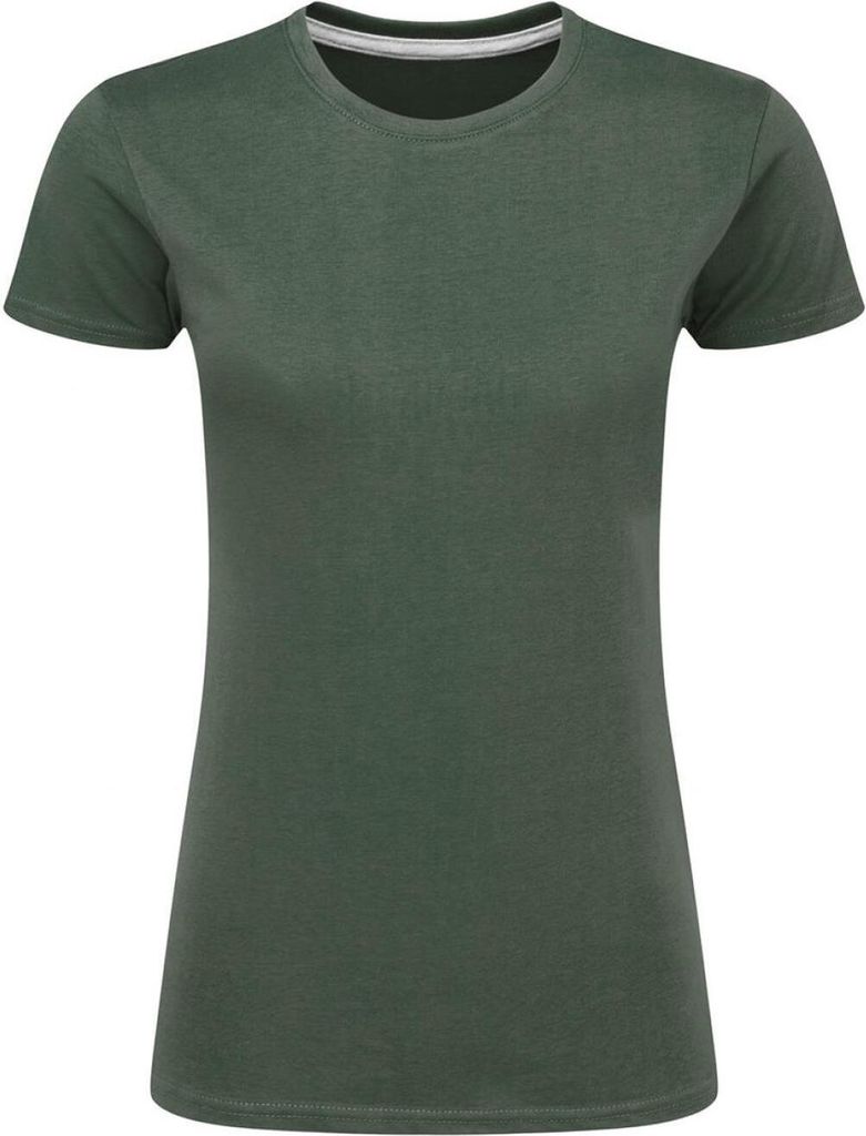 SG SGTee F | Ladies' Perfect Print Tagless Tee - Damen T-Shirt - Farbe: Thyme - Größe: S