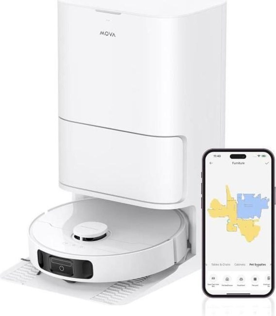 Robot Aspirateur Laveur MOVA E30 Ultra, Vidage Automatique, Image du produit 