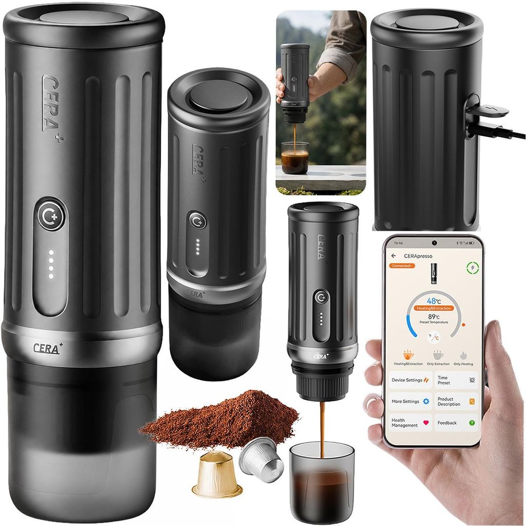Přenosný kávovar Cerapresso – baterie 13 500 mAh (3. Obrázek produktu 