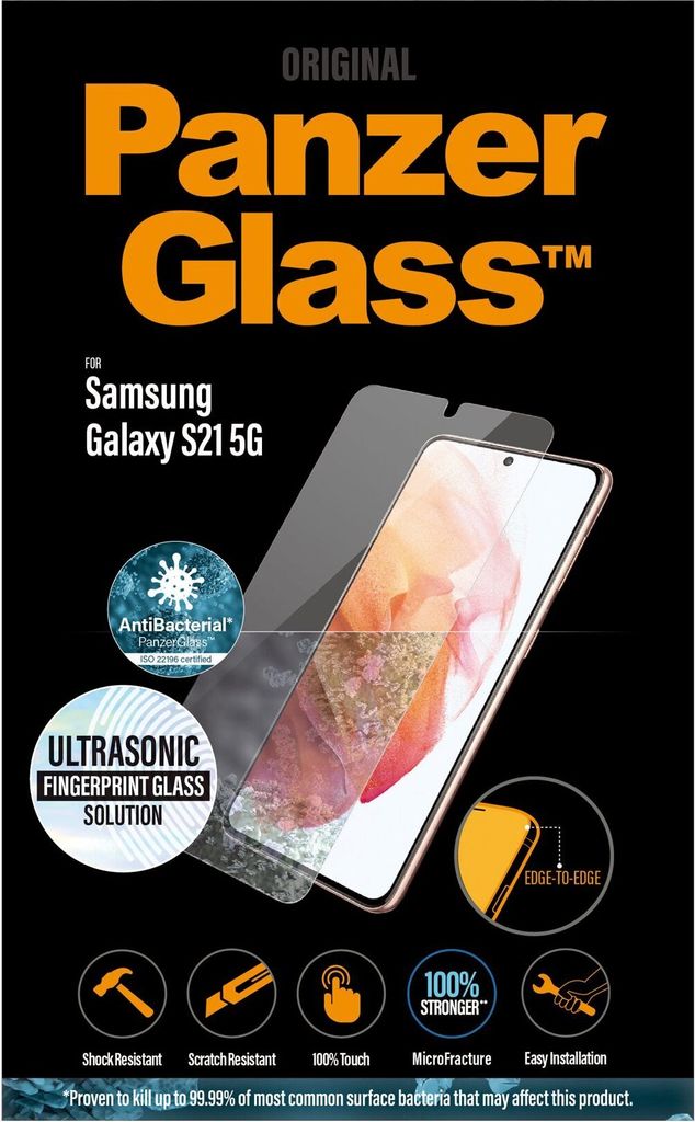 PanzerGlass SP Galaxy S21 5G FP CF AB Produktbild 
