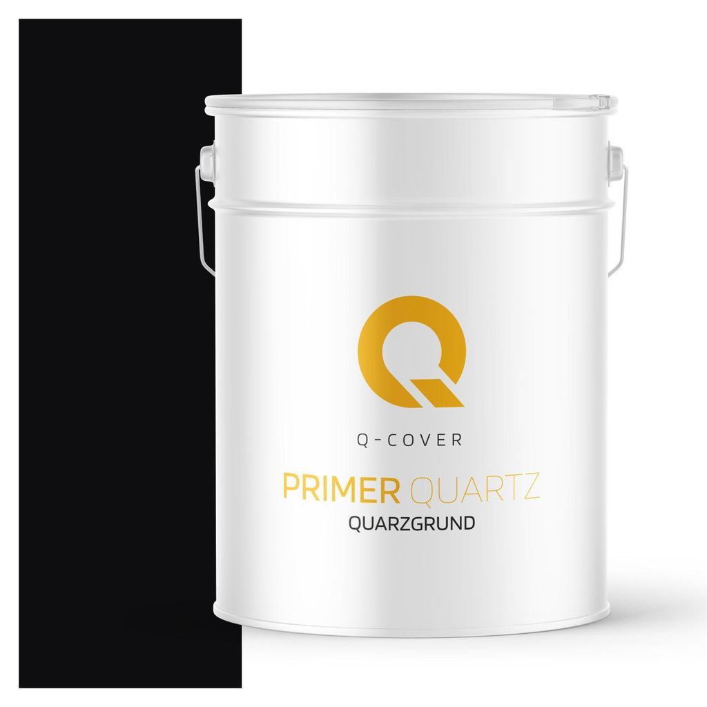 Quarzgrund für Silikonharz-Putz Tiefschwarz RAL 9005 15 kg – Haftgrund für innen & außen, quarzhaltige Grundierung Q-COVER