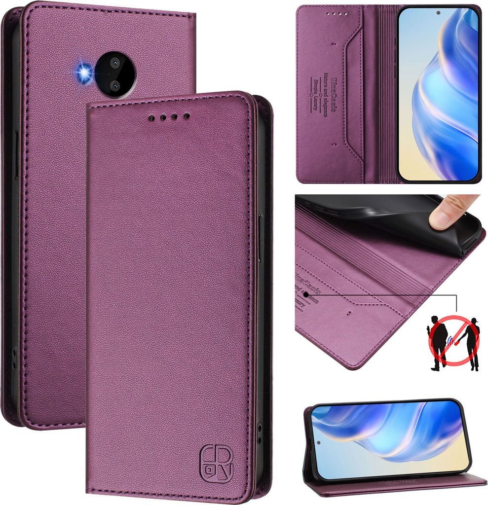 Lederhülle für Nokia C30 Hülle Flip Brieftasche Produktbild 