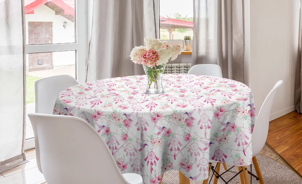Tovaglia Rotonda 150cm Colibrì e Acchiappasogni - Arredo Boho Chic