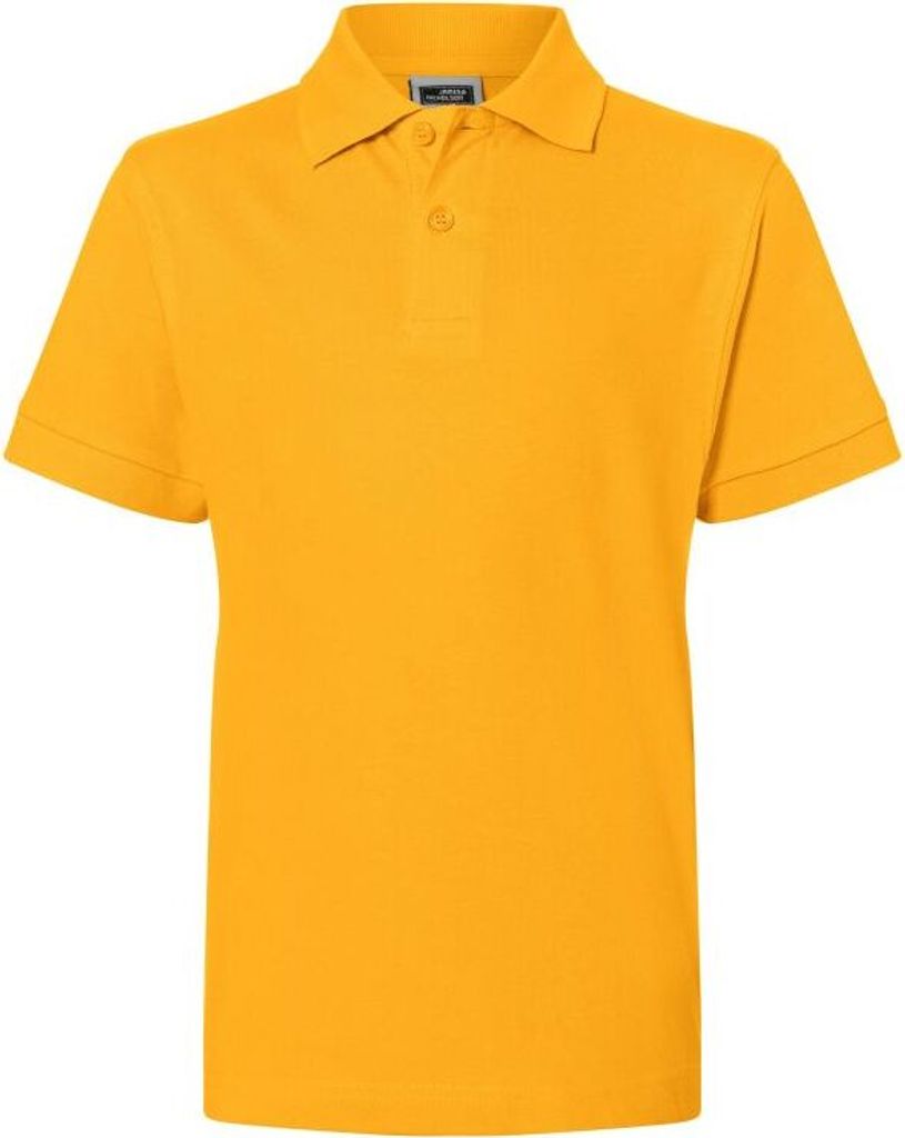Hochwertiges Polohemd mit Armbündchen gold-yellow, Gr. XL