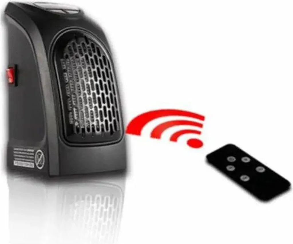 Radiateur électrique de bureau 400W, mini chauffage infrarouge noir discret